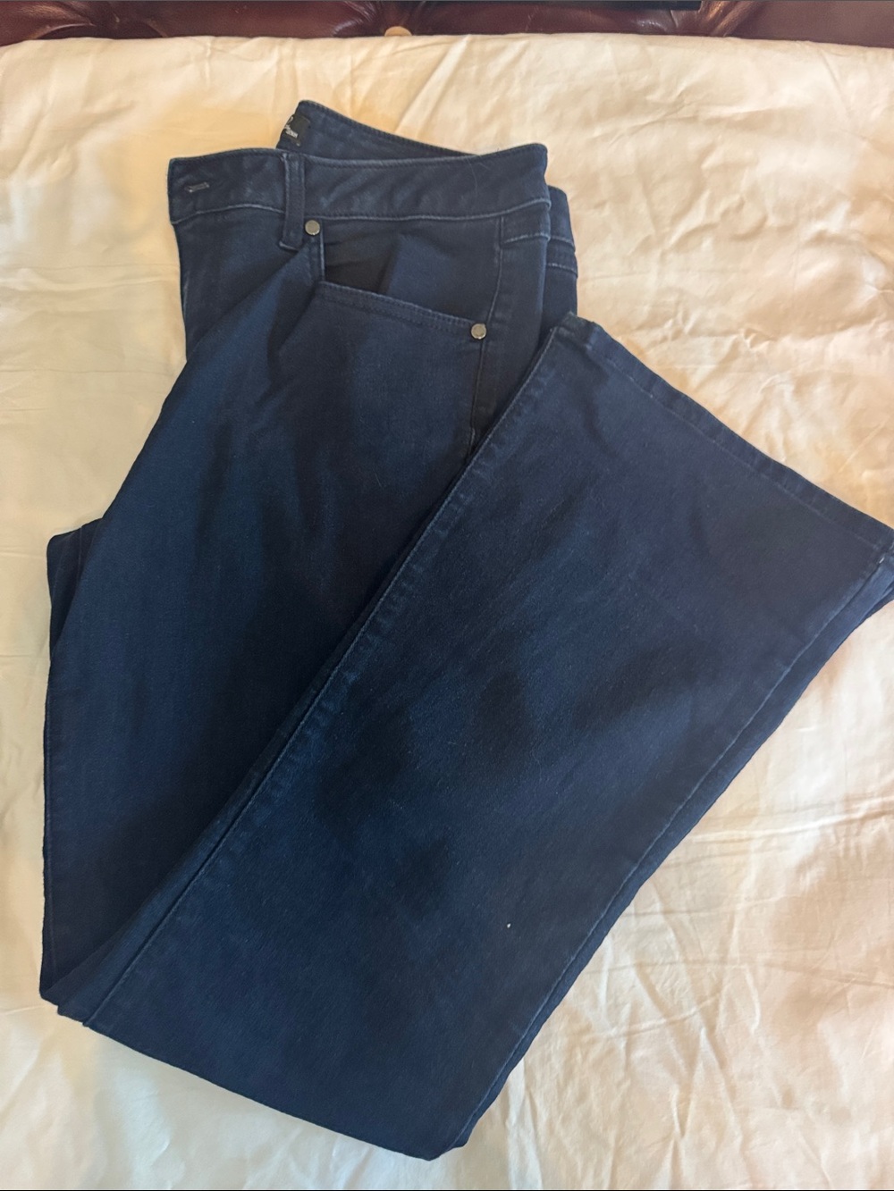 1822 Denim Dark Blue Wide Leg Jeans